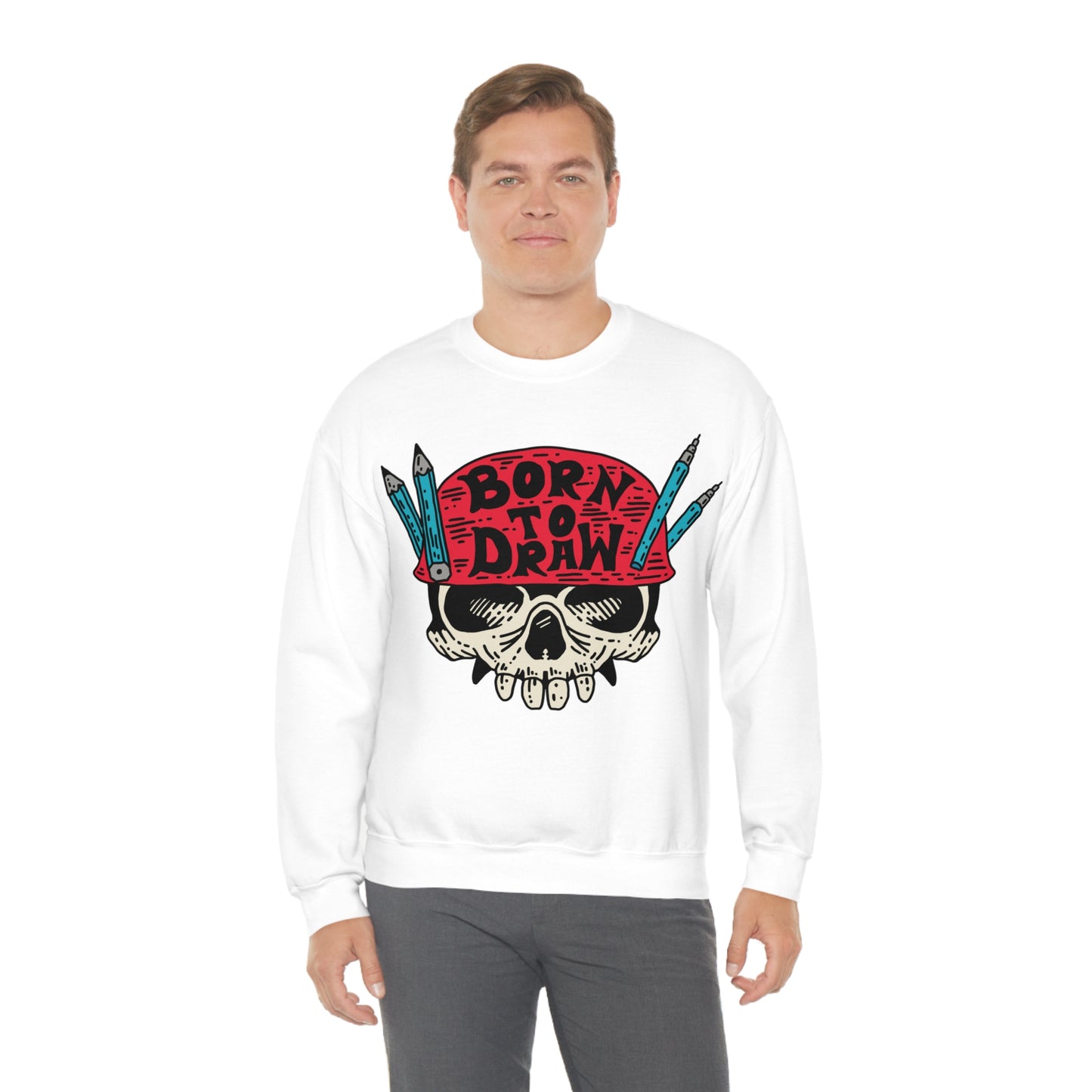 Born to_Draw Crewneck Sweatshirt