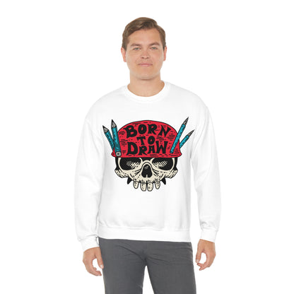 Born to_Draw Crewneck Sweatshirt