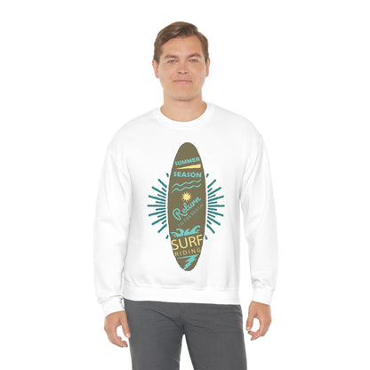 Surf Riding Summer Crewneck Sweatshirt