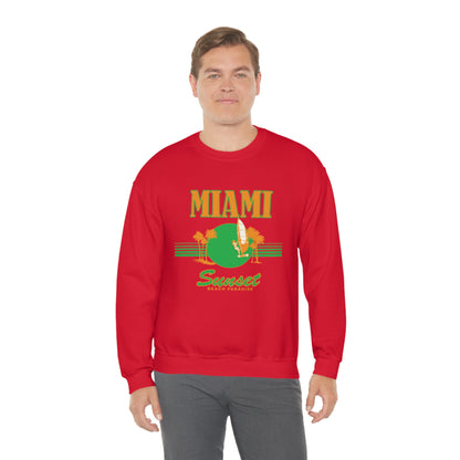 Miami Sunset Beach Paradise Crewneck Sweatshirt