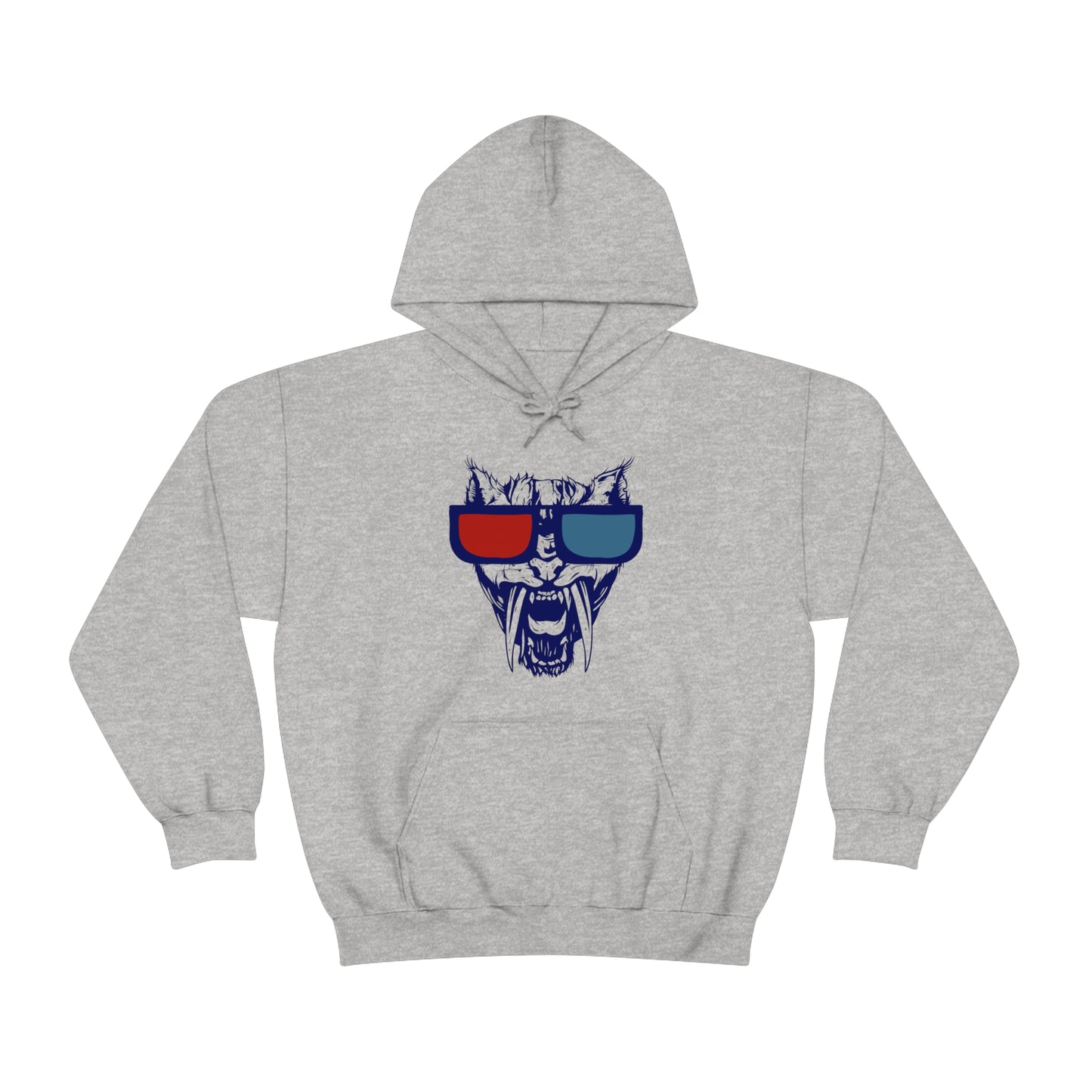 3D Glasses Tiger Hoodie