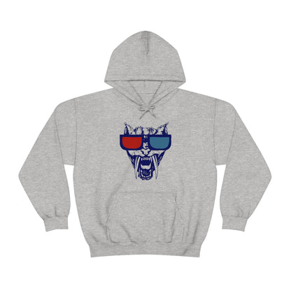 3D Glasses Tiger Hoodie