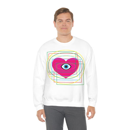 Eye Love in all dimension Crewneck Sweatshirt