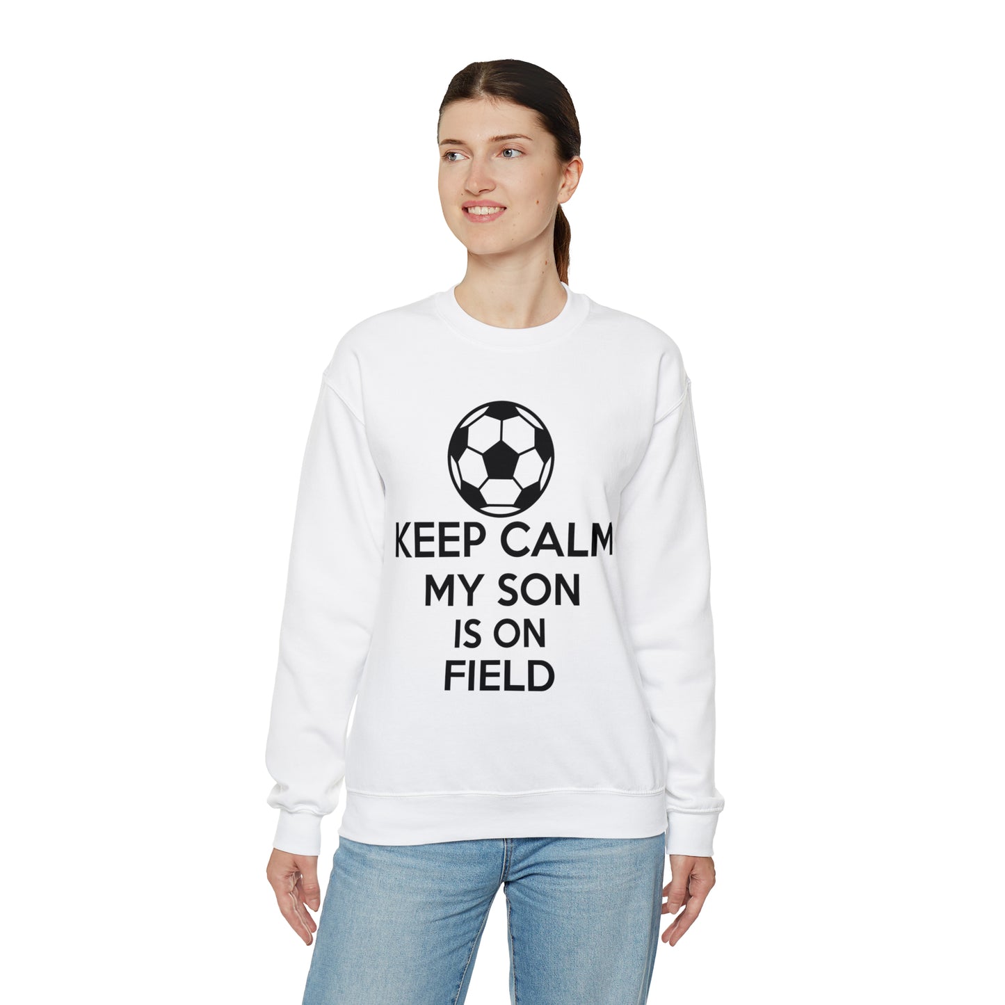 Keep calm my son is on the field Crewneck Sweatshirt