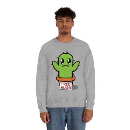 Free hugs sad cactus Crewneck Sweatshirt