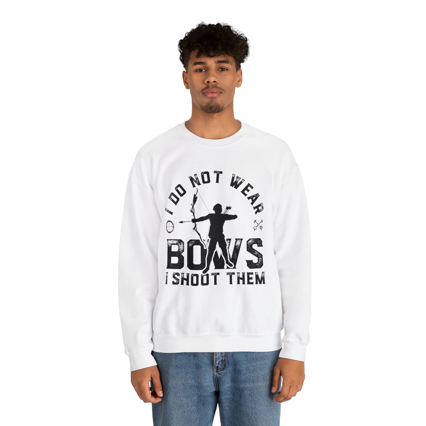 Do not wear bows I shoot them Crewneck Sweatshirt