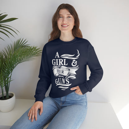 A Girl and Her Guns Crewneck Sweatshirt