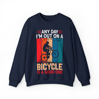 Any day in my bicycle is a good day vintage Crewneck Sweatshirt