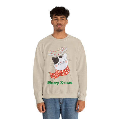 Merry X-mas cat Crewneck Sweatshirt