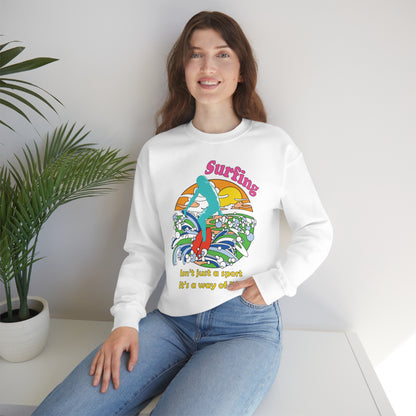 Surfing A Way of Life Crewneck Sweatshirt