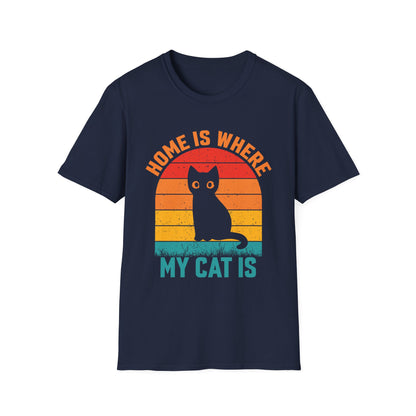 Home is where my cat is vintage T-Shirt