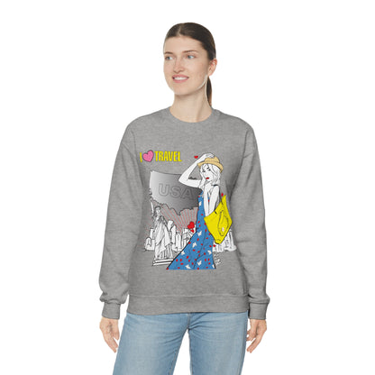 I love to travel _1 Crewneck Sweatshirt