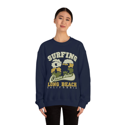 Long Beach Surfing Crewneck Sweatshirt