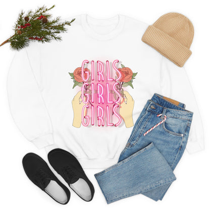 Girls Girls Girls Crewneck Sweatshirt