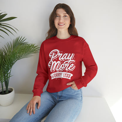 Pray more worry less Crewneck Sweatshirt