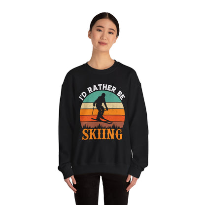 Rather be skiing vintage Crewneck Sweatshirt