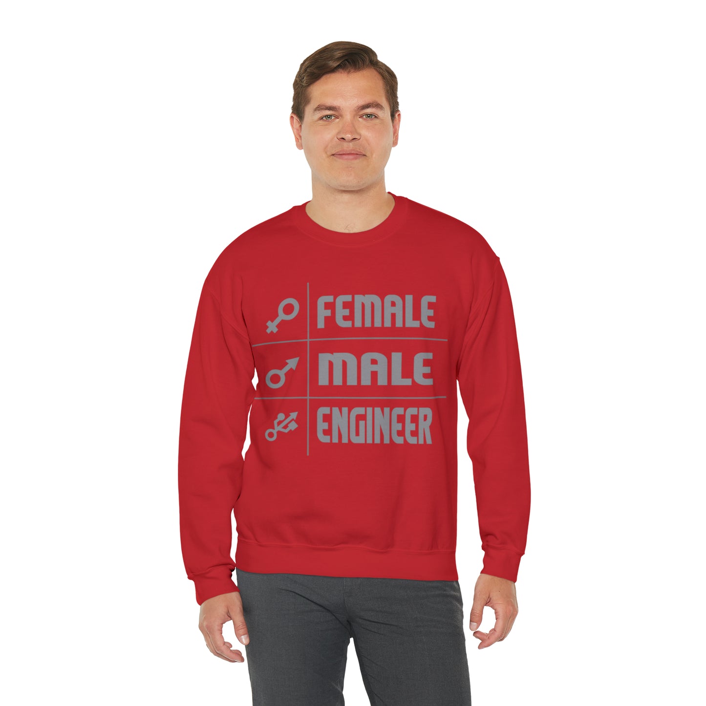 Female - male- engineer Crewneck Sweatshirt