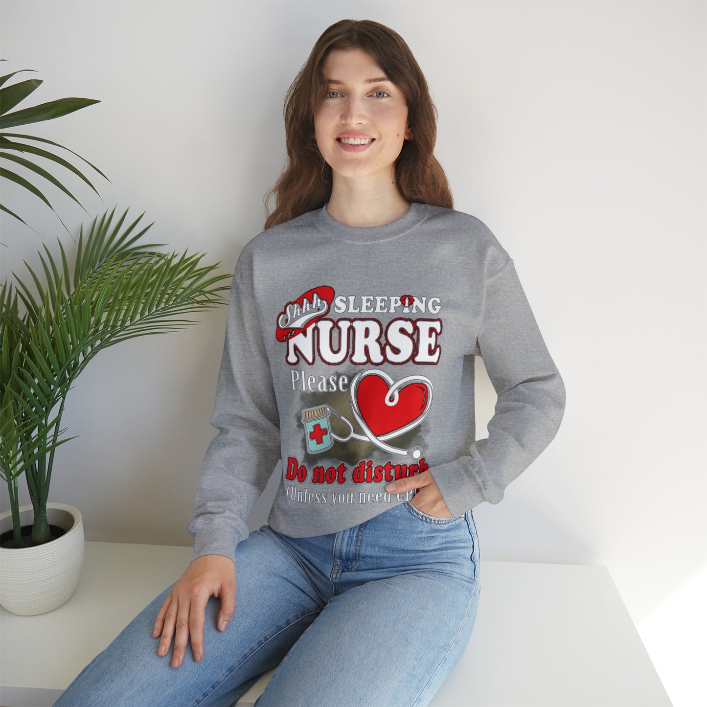 Sleeping nurse Crewneck Sweatshirt