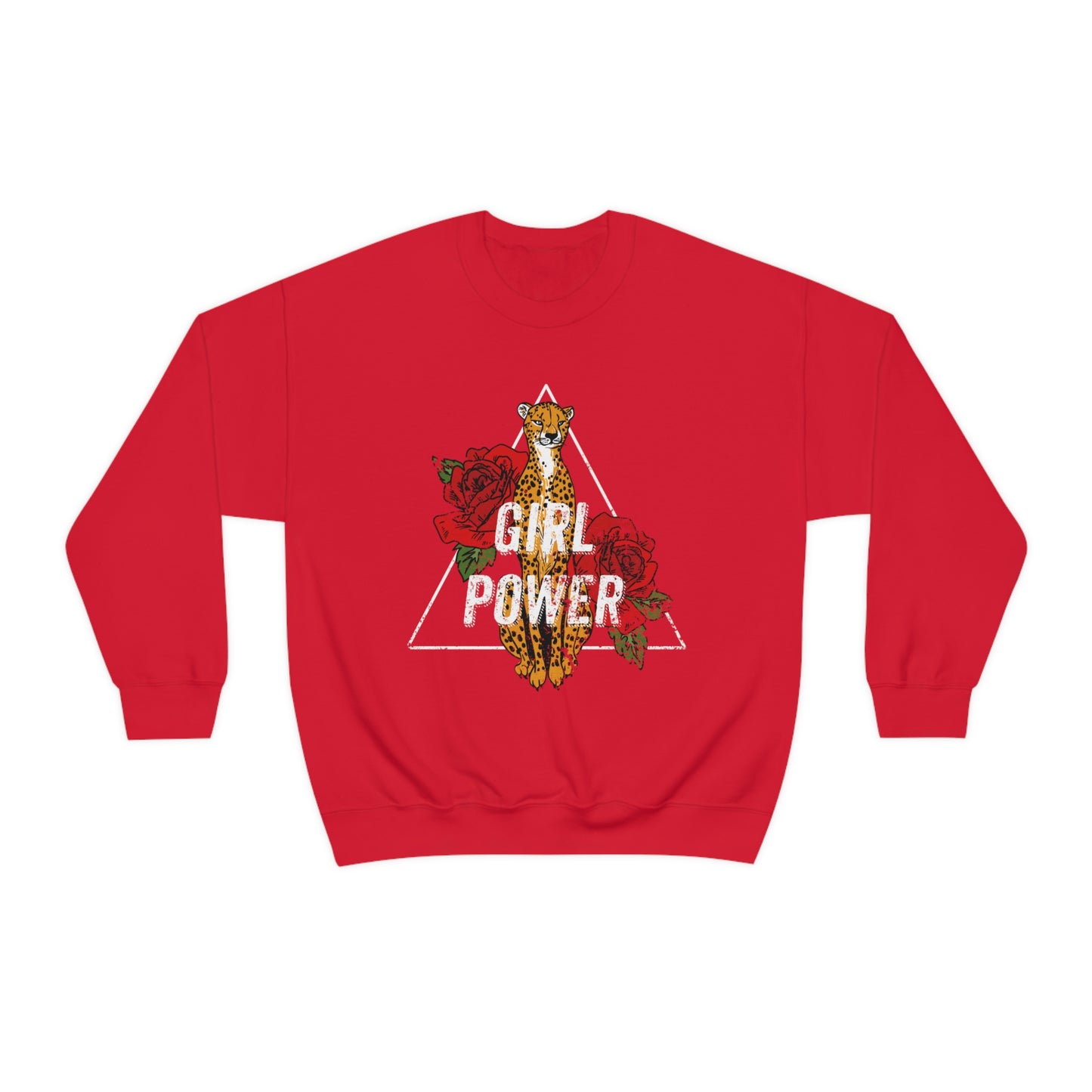 Girl Power Cheetah Edition Crewneck Sweatshirt