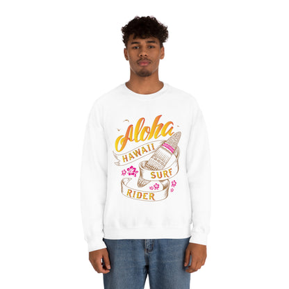 Aloha Hawaii Surf Rider Crewneck Sweatshirt