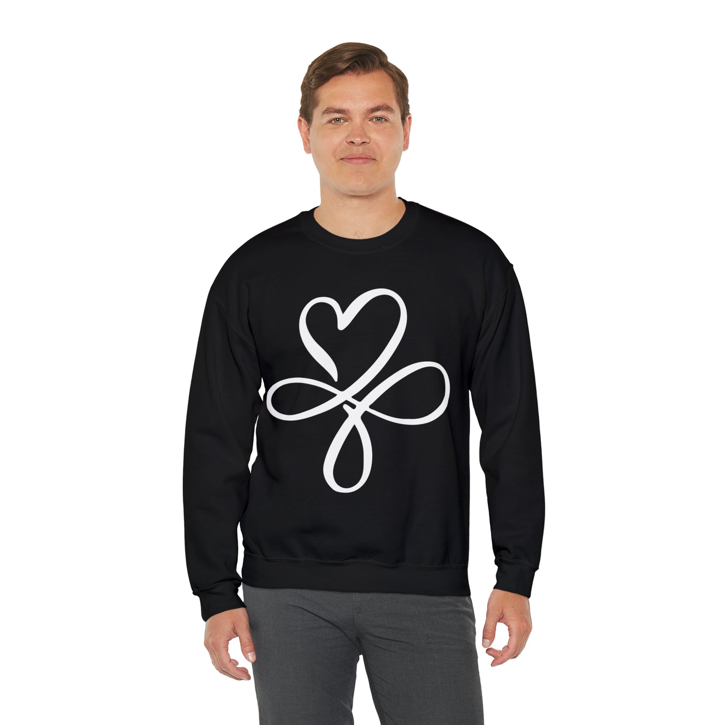 Heart symbol Love Infinity symbol Crewneck Sweatshirt