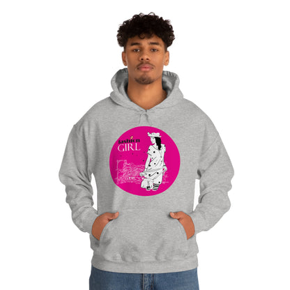 Pink Fashion girl Hoodie