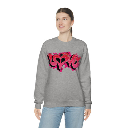 Peace and Love graffiti Crewneck Sweatshirt