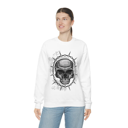 Skull Chain Splatter Crewneck Sweatshirt