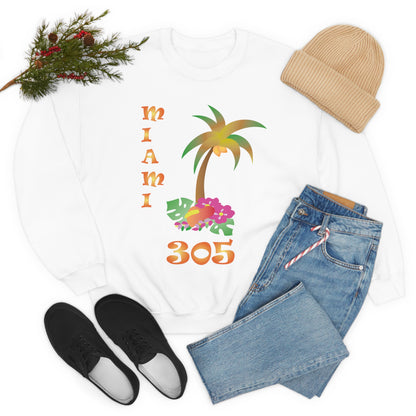 Miami Palm Tree Crewneck Sweatshirt