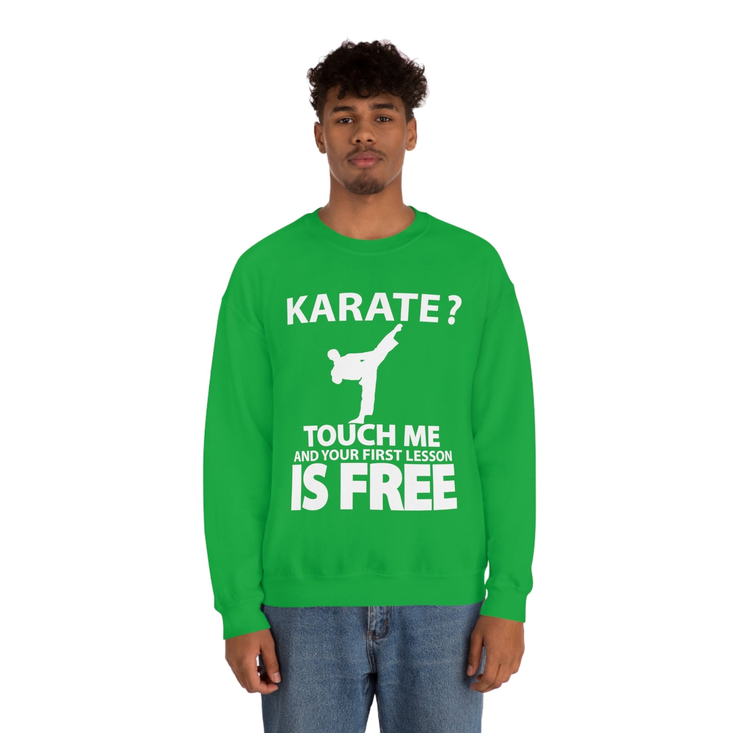 karate first lesson free Crewneck Sweatshirt