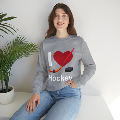 I love hockey Crewneck Sweatshirt