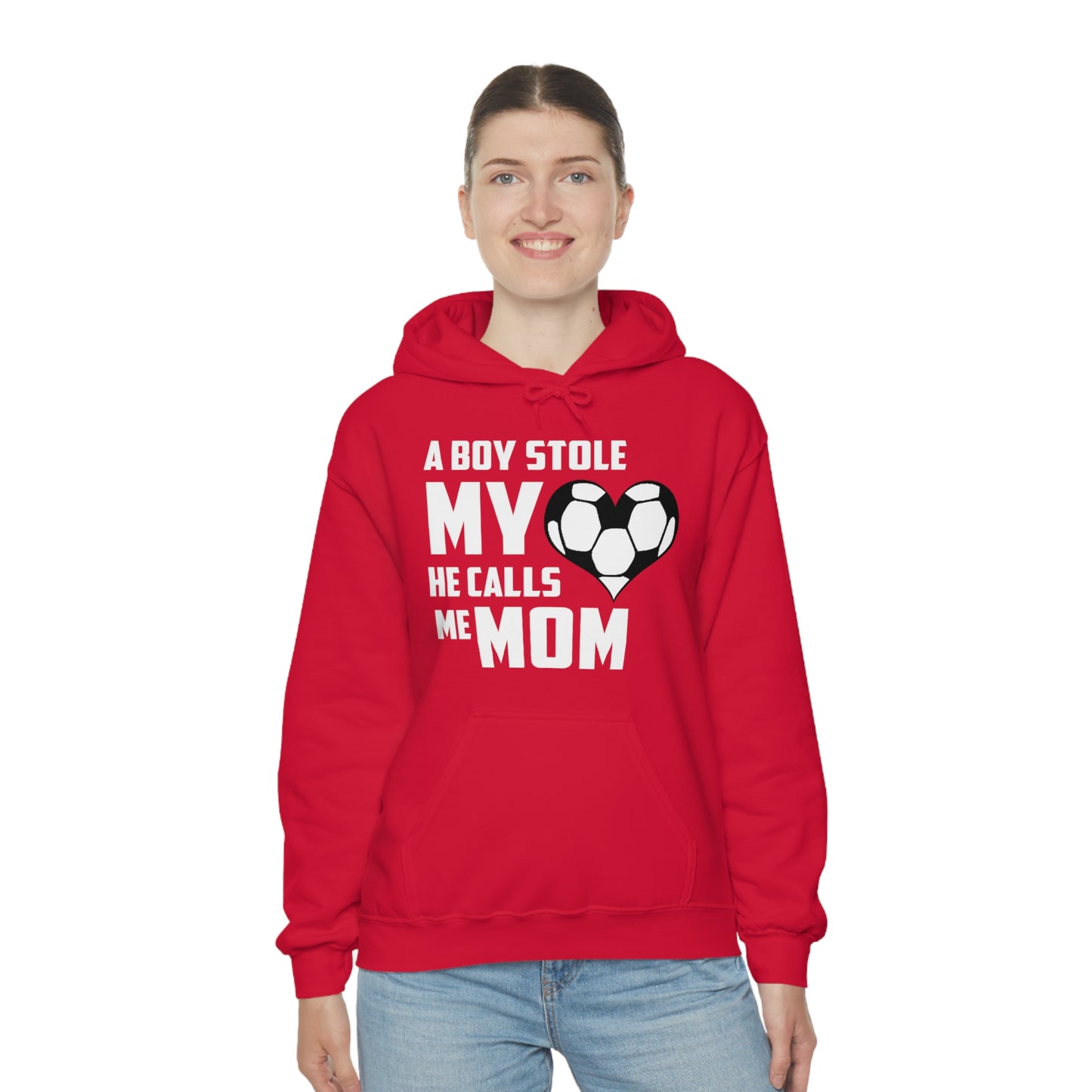 A boy stole my heart he calls me Mom Hoodie