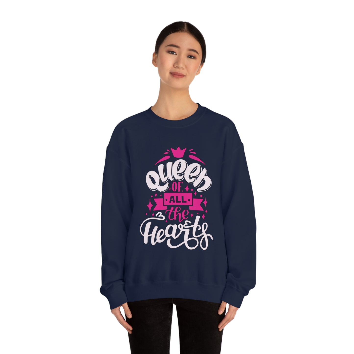 Queen of All The Hearts Crewneck Sweatshirt