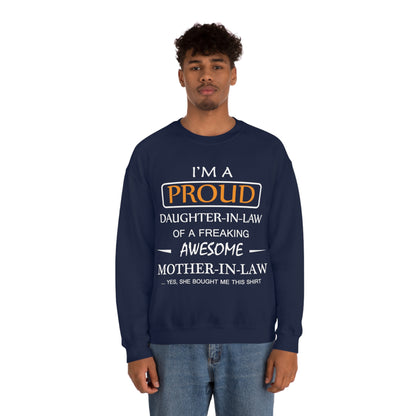 I'm A Proud Daughter in Law Crewneck Sweatshirt