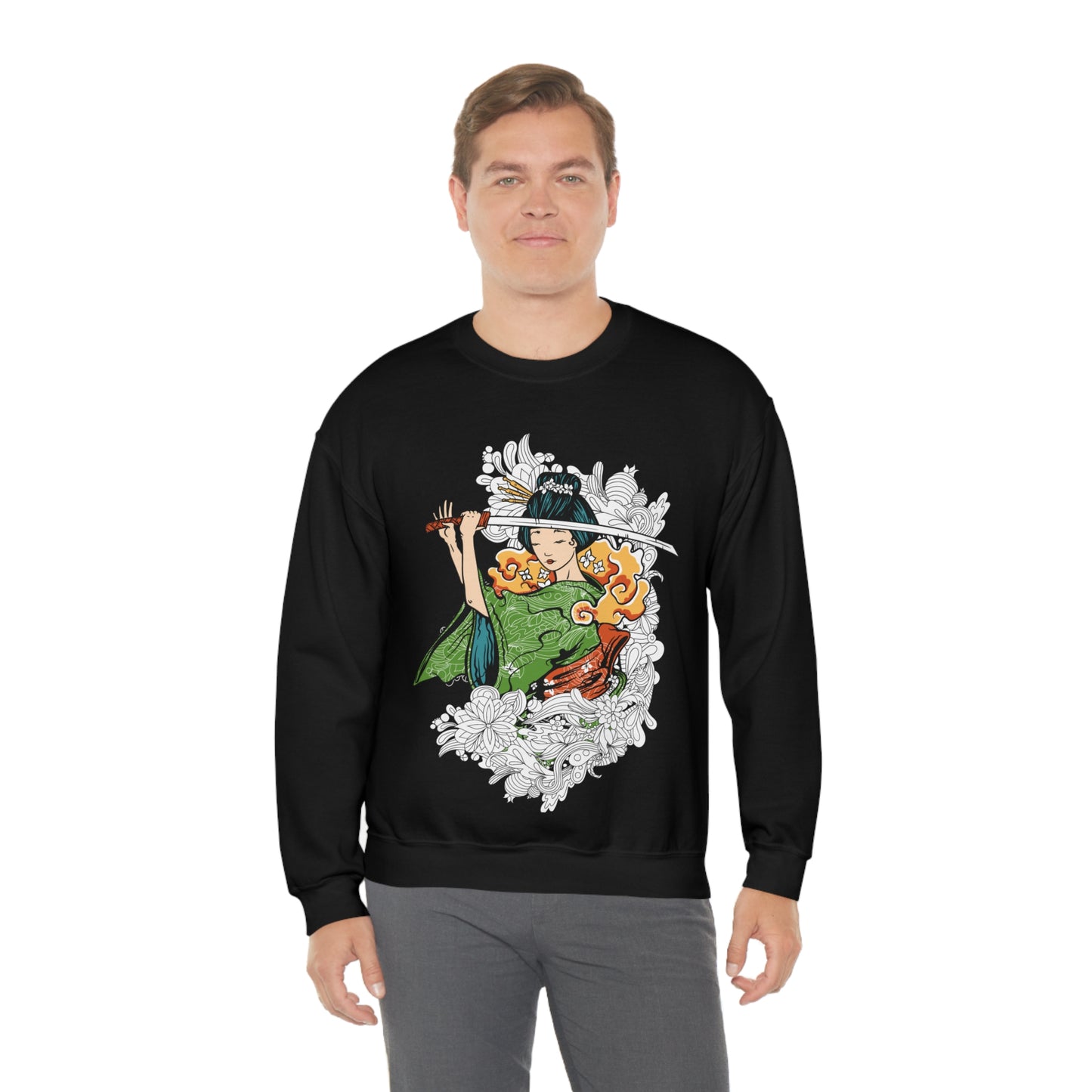 Female Samurai Crewneck Sweatshirt