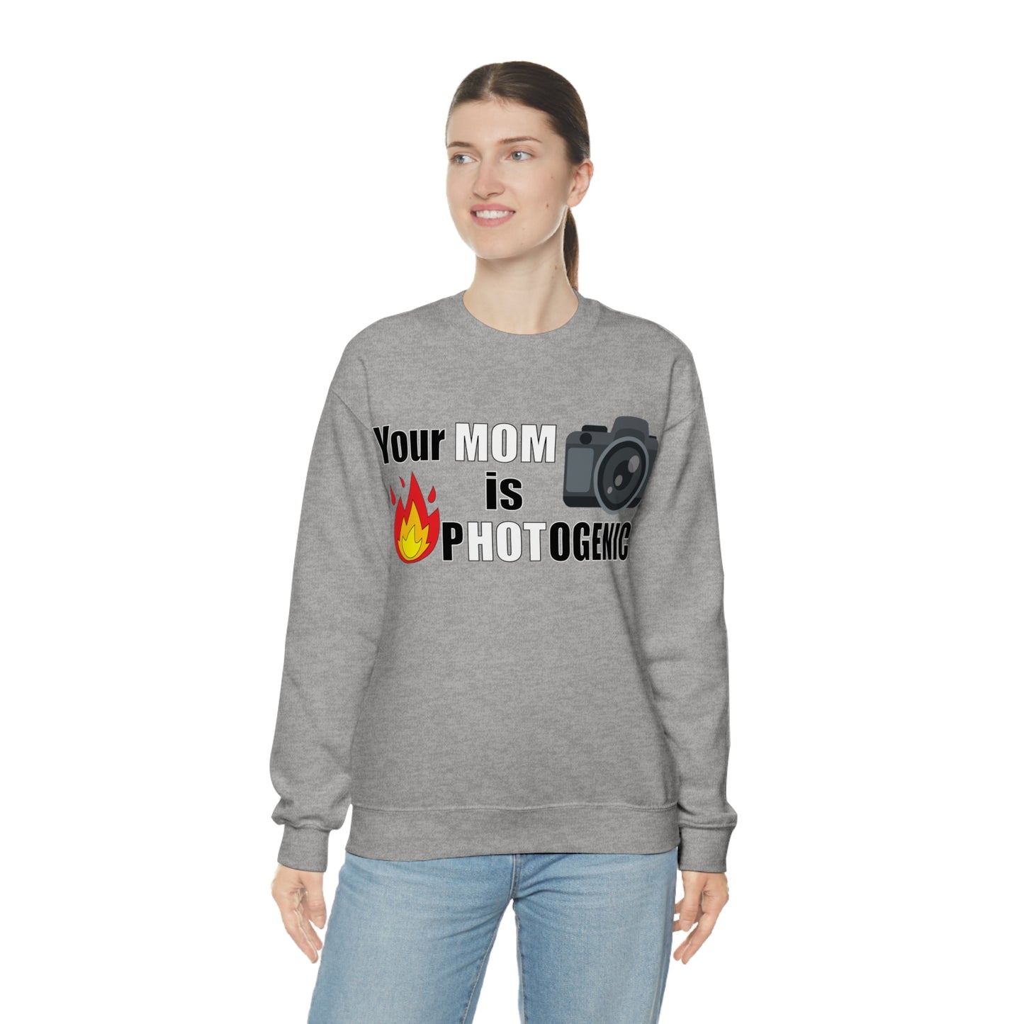 Your Mom is pHOTogenic Hot Crewneck Sweatshirt