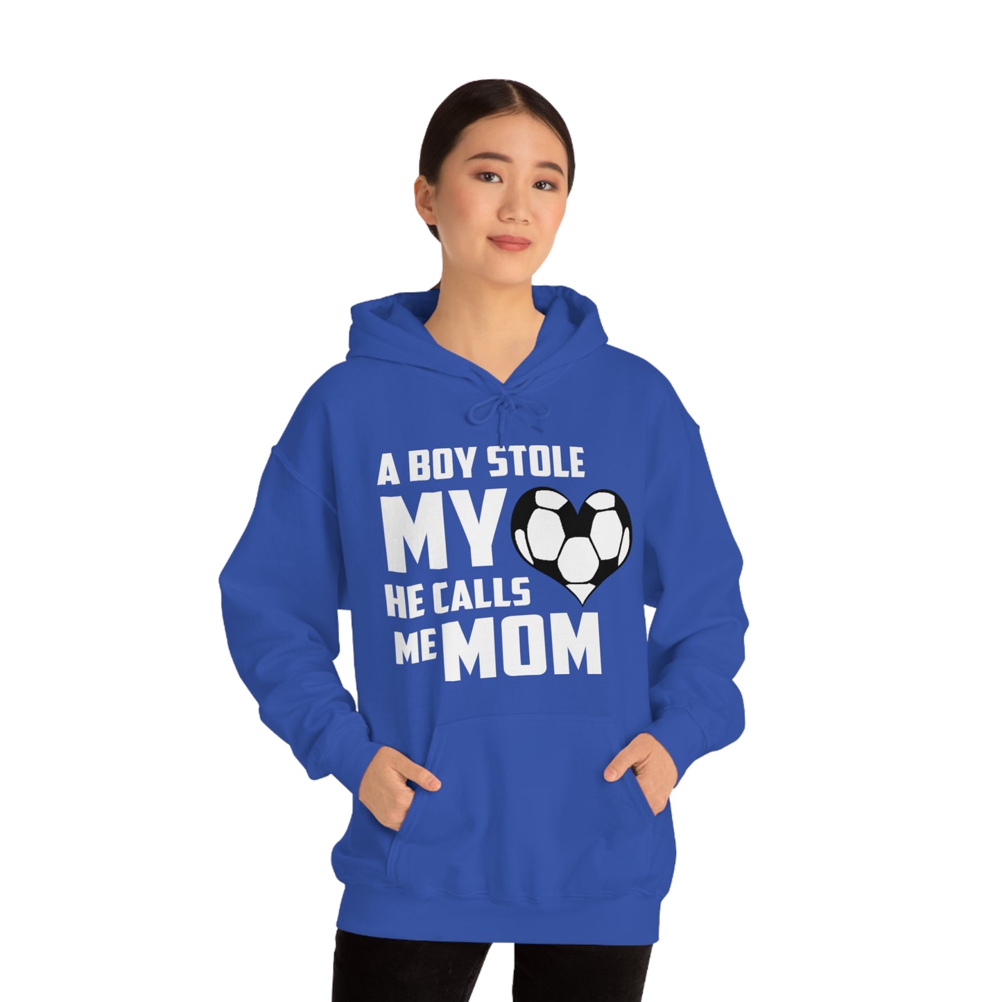 A boy stole my heart he calls me Mom Hoodie