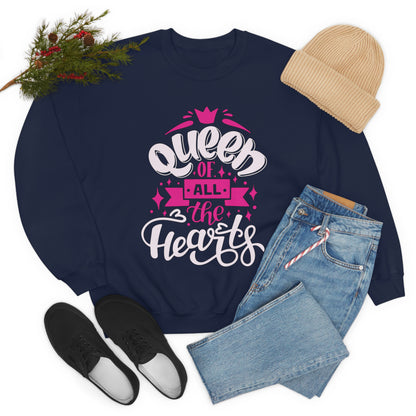 Queen of All The Hearts Crewneck Sweatshirt