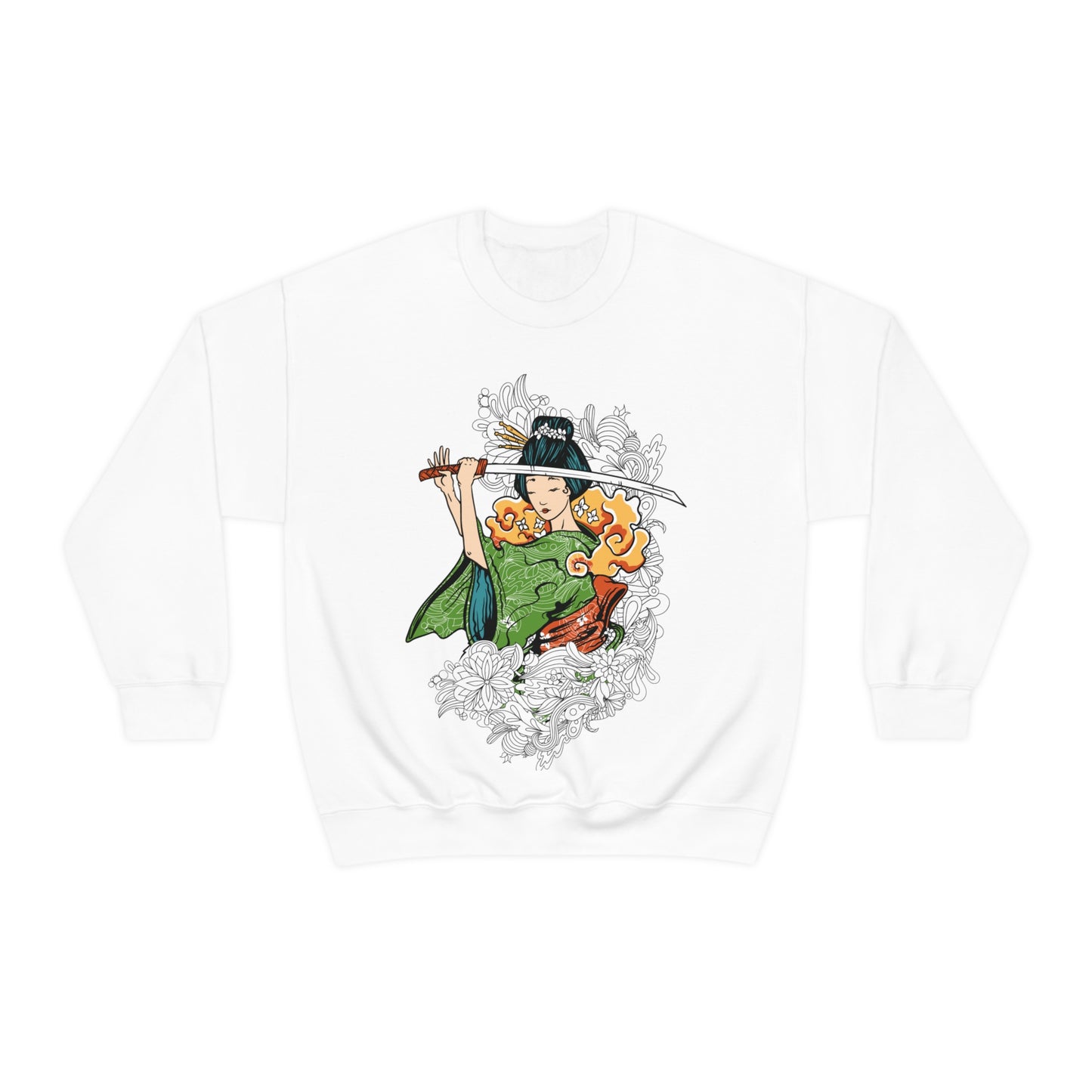 Female Samurai Crewneck Sweatshirt