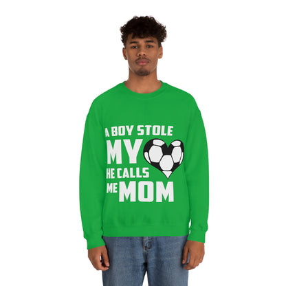 A boy stole my heart he calls me mom Crewneck Sweatshirt