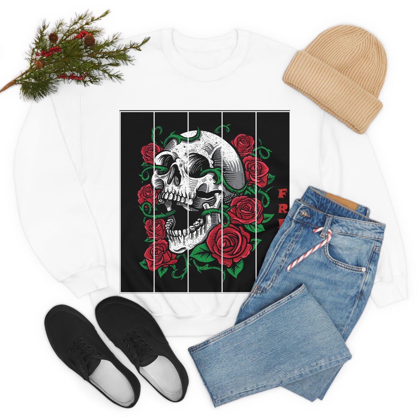 Freedom Death Roses Crewneck Sweatshirt