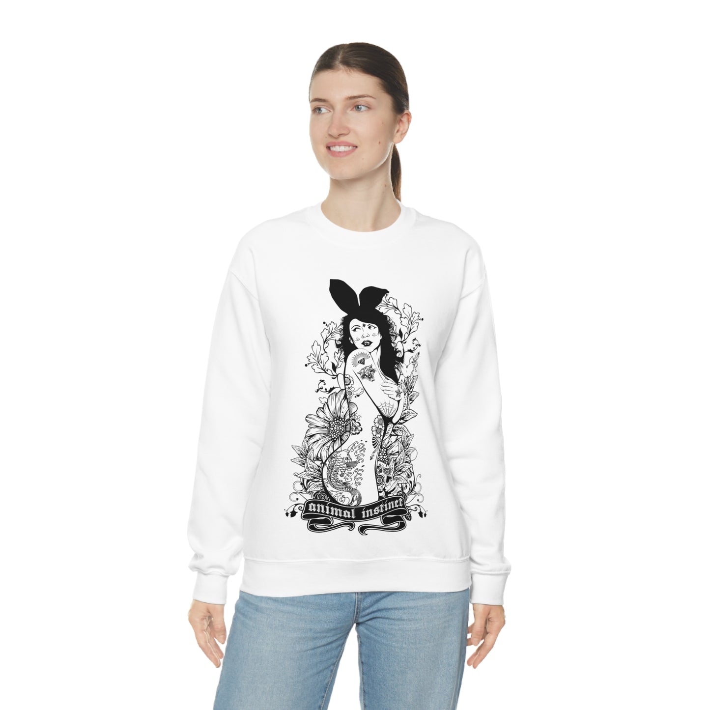 Animal instinct Tattoo Crewneck Sweatshirt