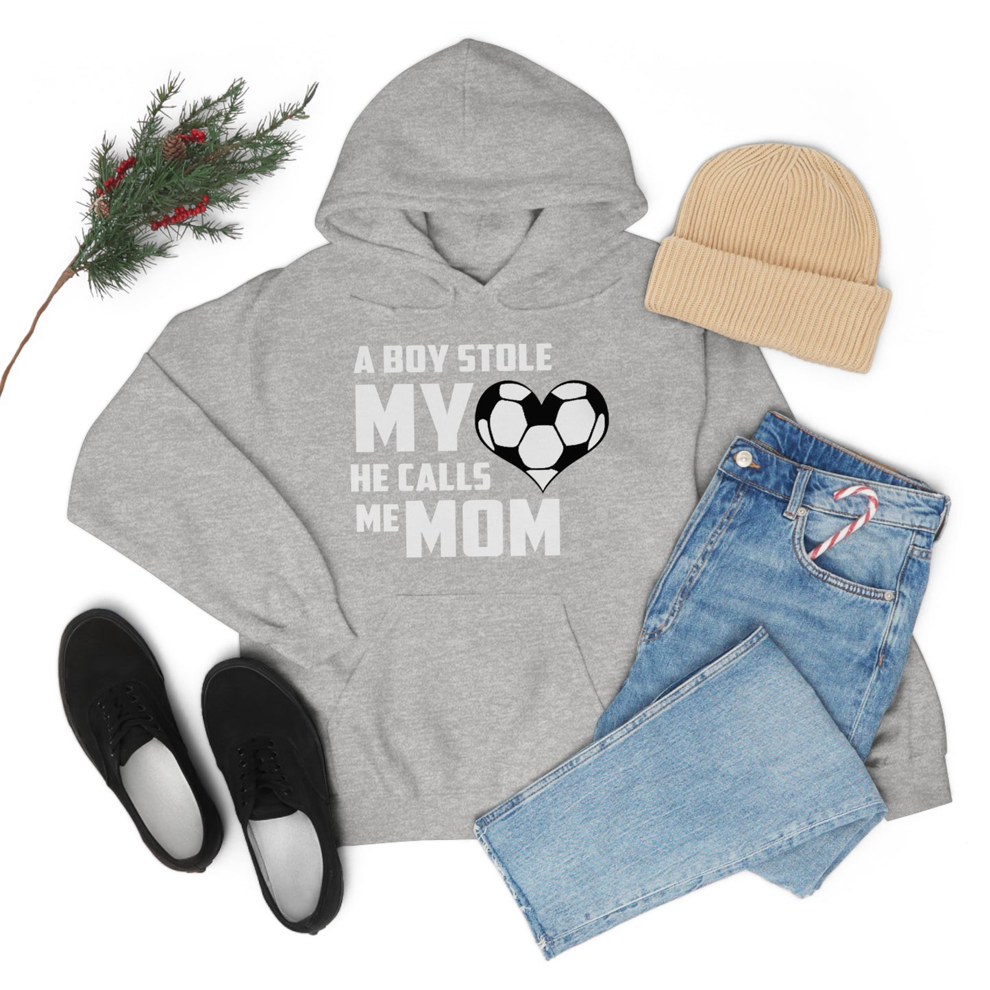 A boy stole my heart he calls me Mom Hoodie