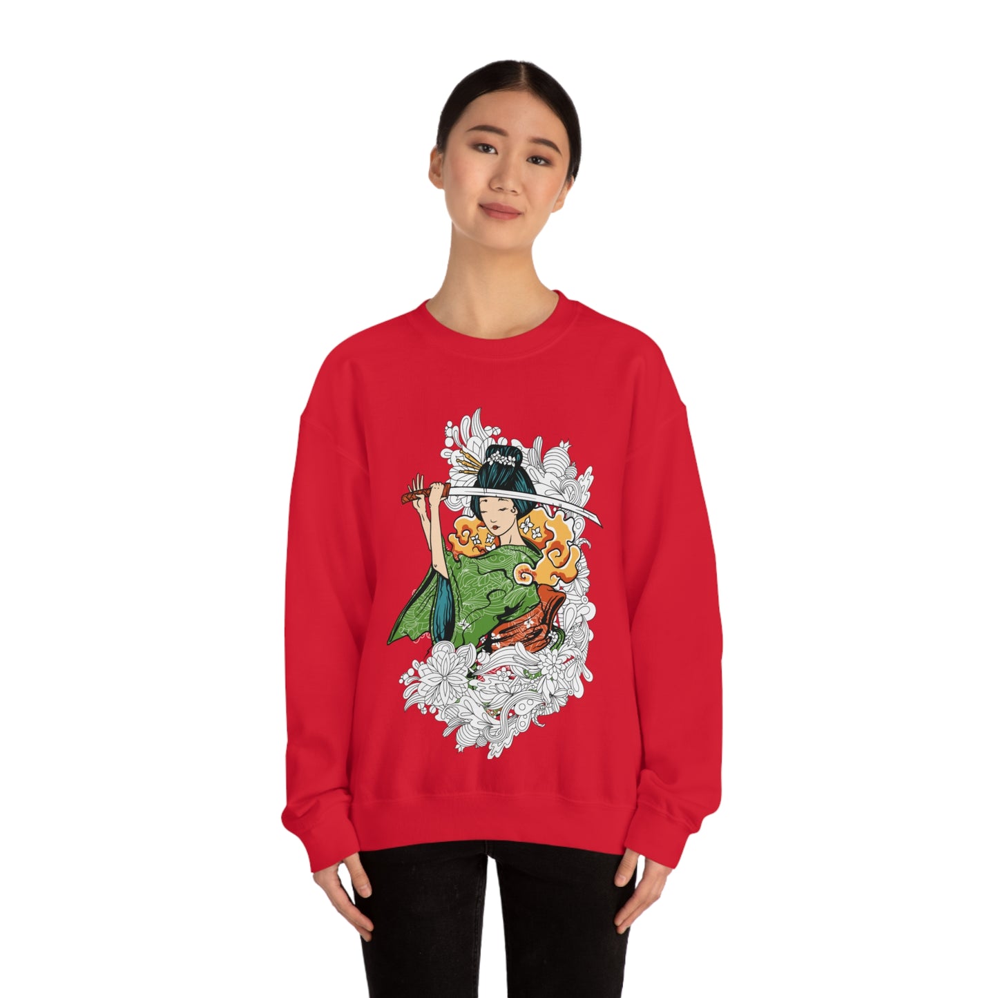 Female Samurai Crewneck Sweatshirt