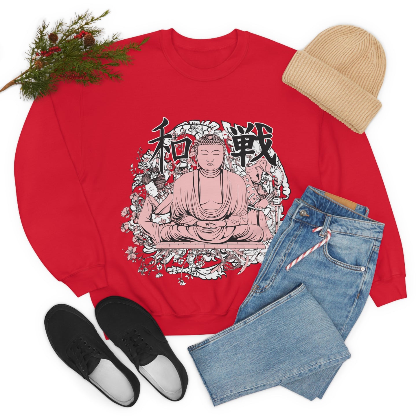 Pink Buddha Crewneck Sweatshirt