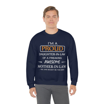 I'm A Proud Daughter in Law Crewneck Sweatshirt