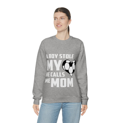 A boy stole my heart he calls me mom Crewneck Sweatshirt