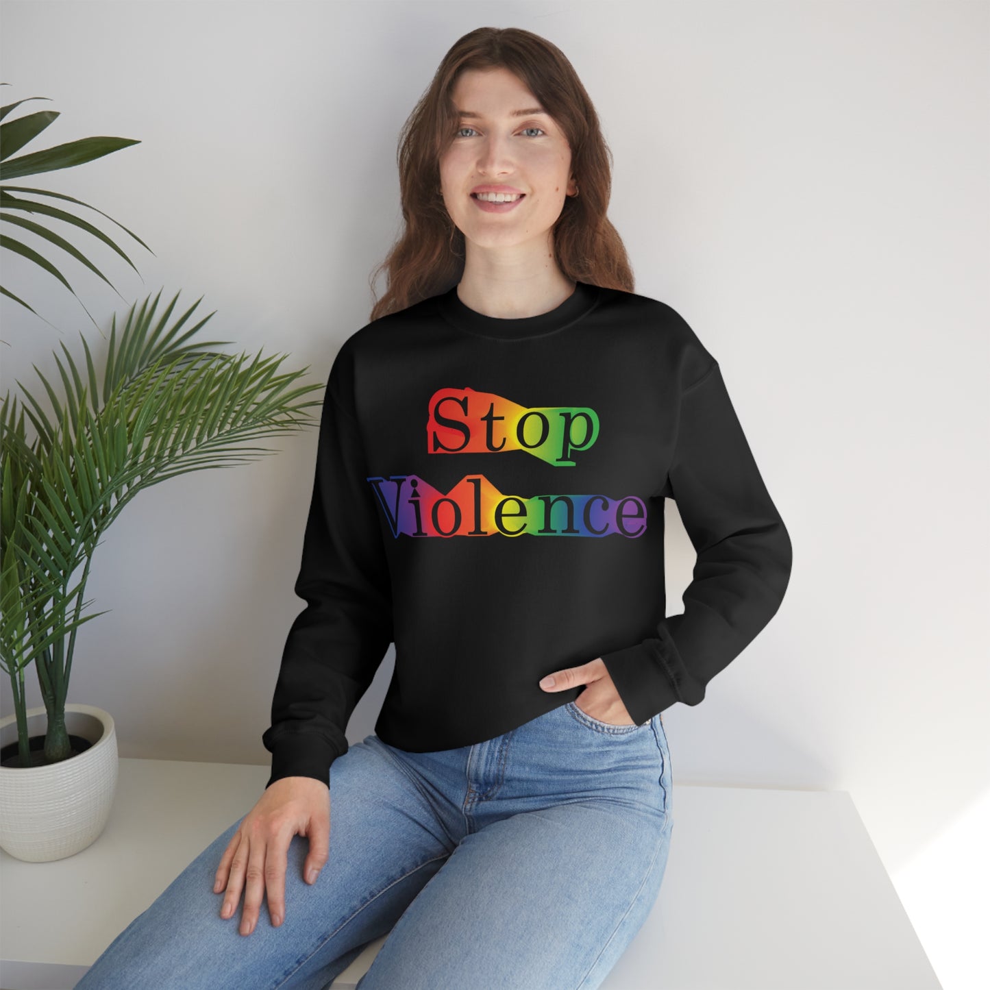 Stop Violence Crewneck Sweatshirt