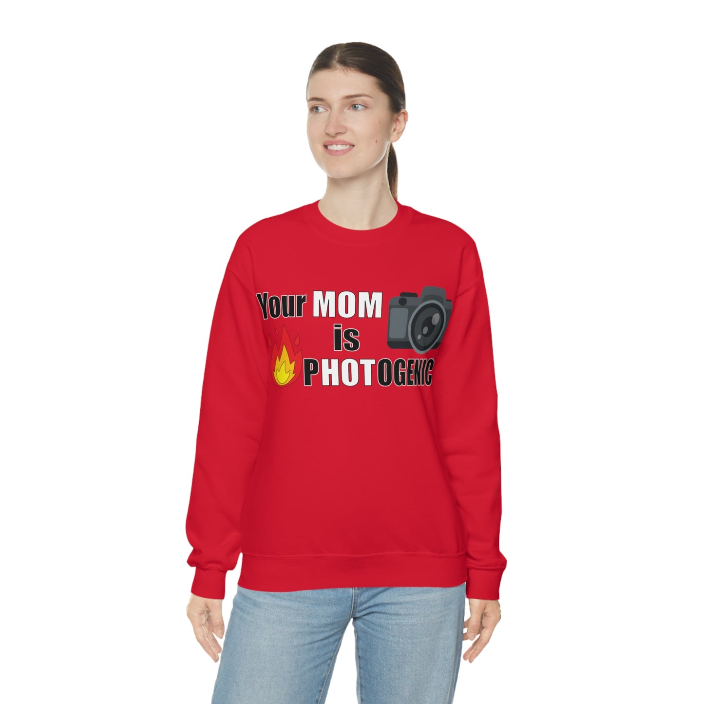 Your Mom is pHOTogenic Hot Crewneck Sweatshirt