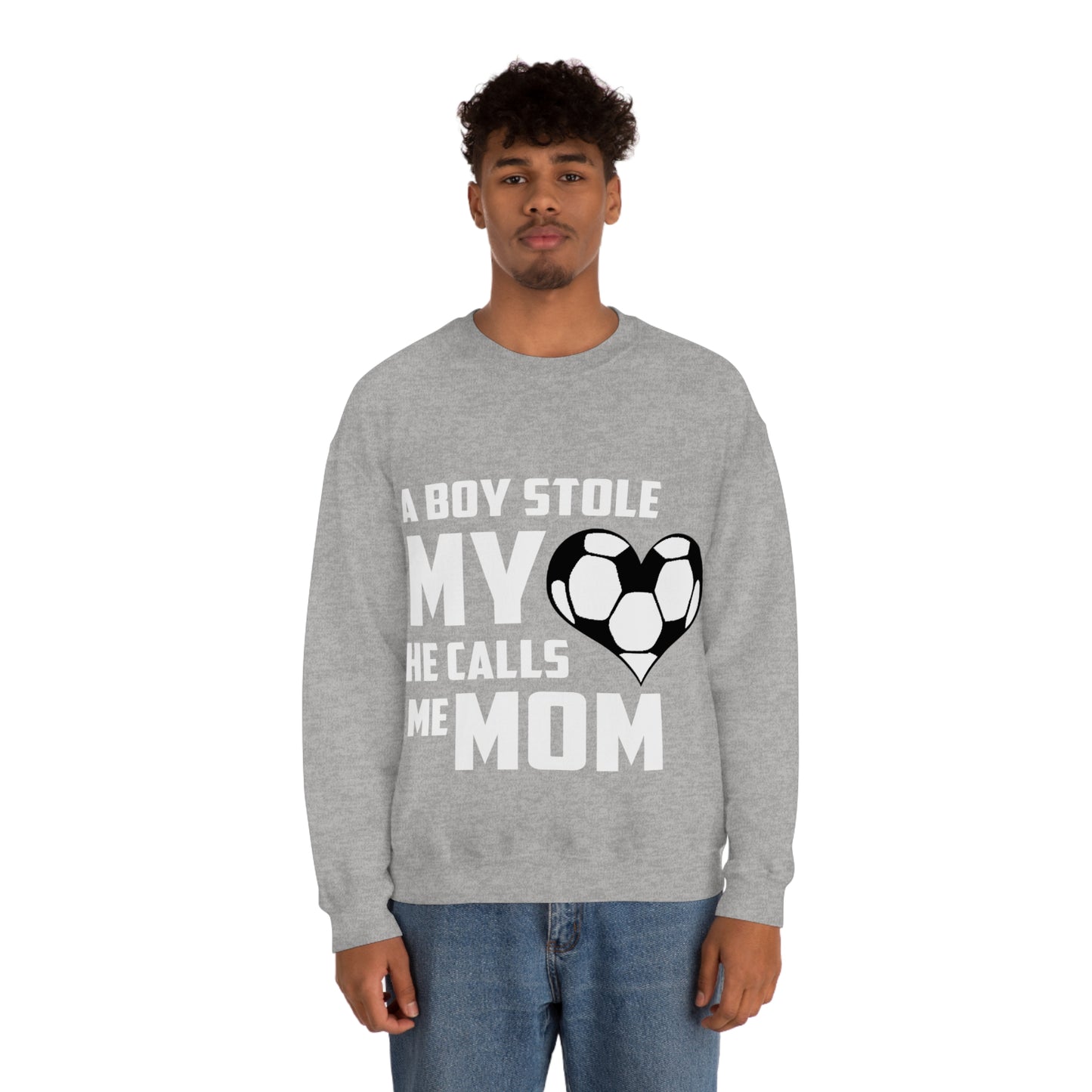 A boy stole my heart he calls me mom Crewneck Sweatshirt